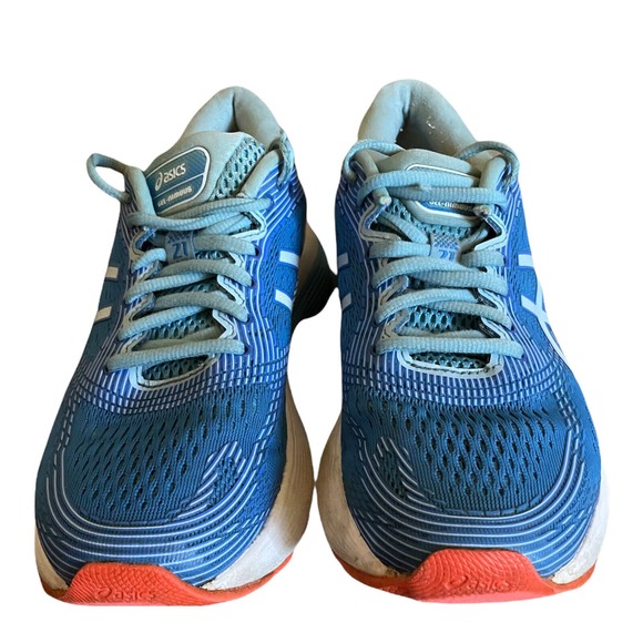 ASICS Womens Gel-Nimbus 21 Blue Coral SkyLight‎ FlyteFoam Running Shoes Size 7 - Picture 3 of 6